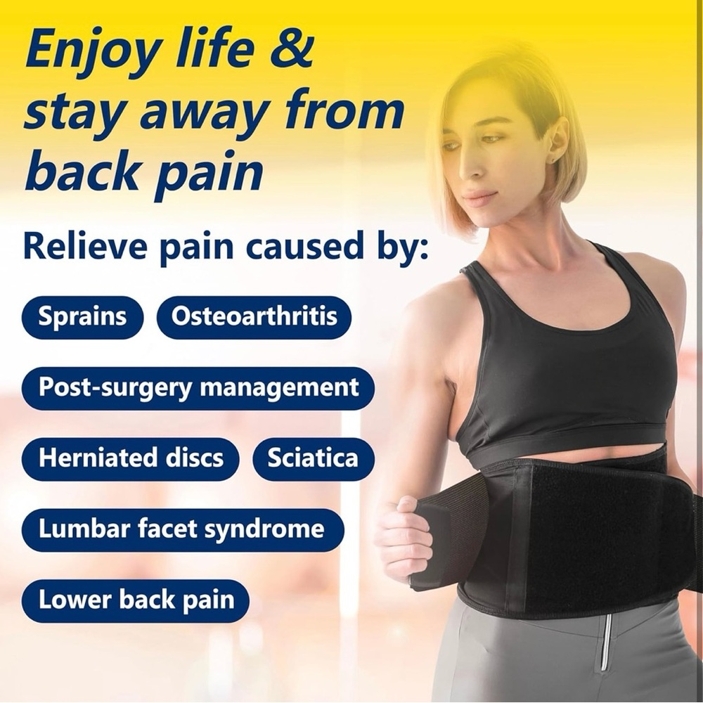 URIEL Back Brace for Lower Back Pain for Women and Men XXL - Picture 3 of 6
